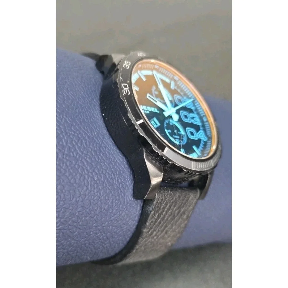 Diesel Men's Double Down Analog Display Quartz‎ Black Watch DZ4311 Franchise 2.0